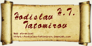 Hodislav Tatomirov vizit kartica